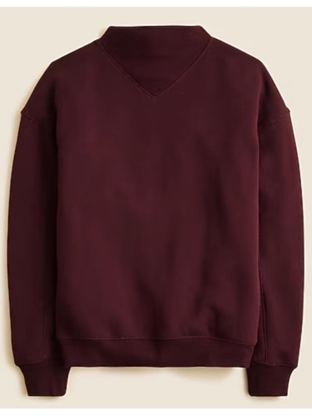 J. Crew | Sweatshirt | Heritage Terry Mockneck Sweatshirt | Forest Cherry